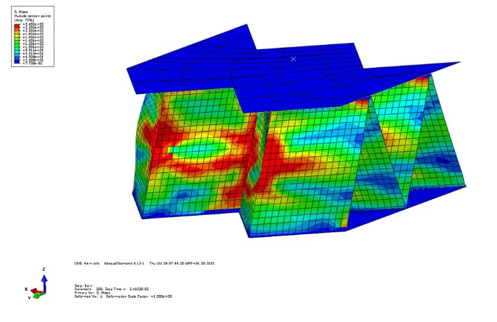 FE-Simulation einer Sandwichstruktur mit Faltkern